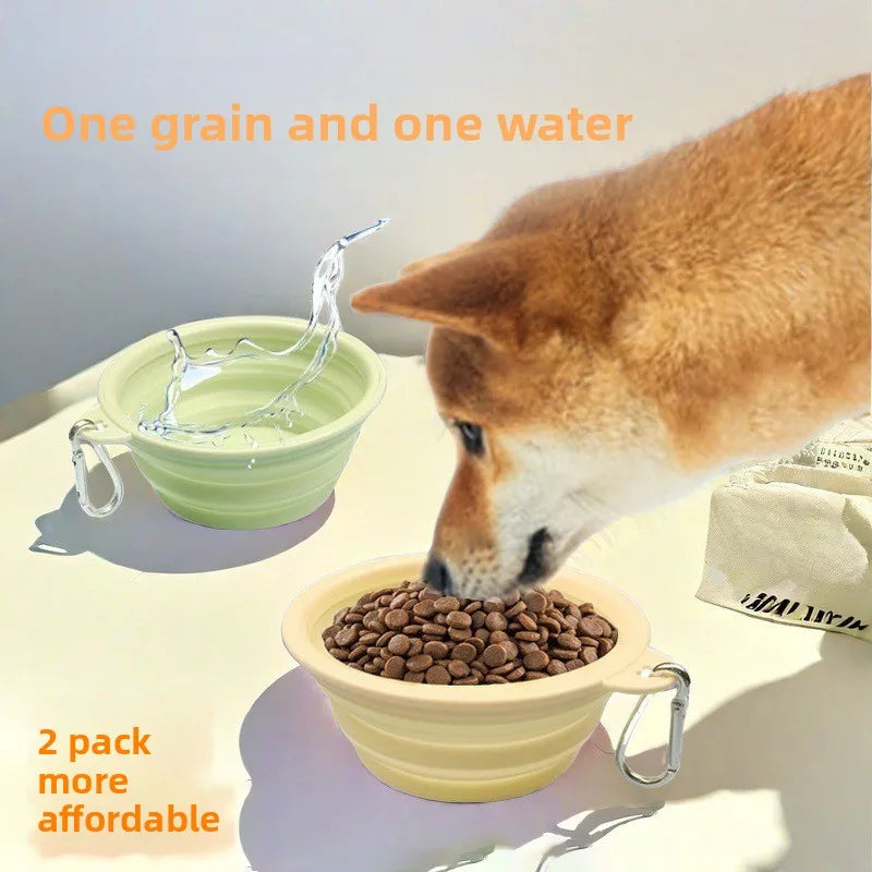Collapsible Travel Portable Foldable Silicone Pet Bowl