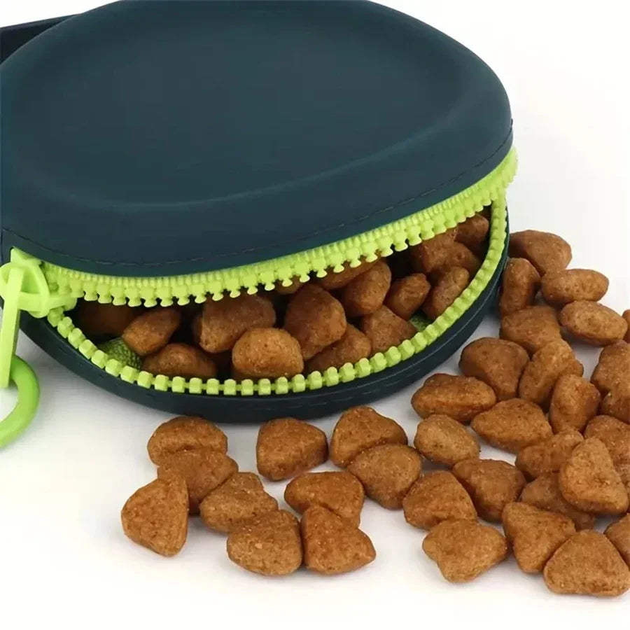 Outdoor Silicone Dog Food Pouch Bag