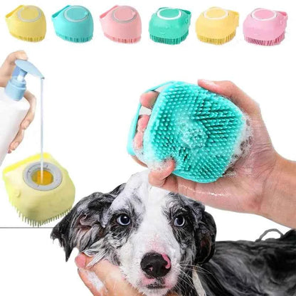 Silicone Dog Bath Massage Gloves Brush.
