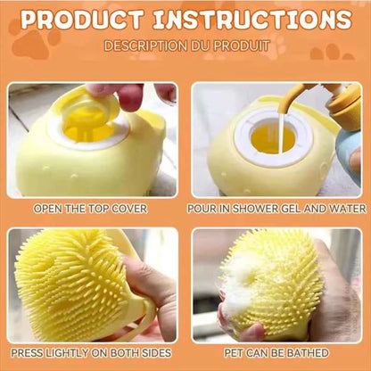 Silicone Dog Bath Massage Gloves Brush.