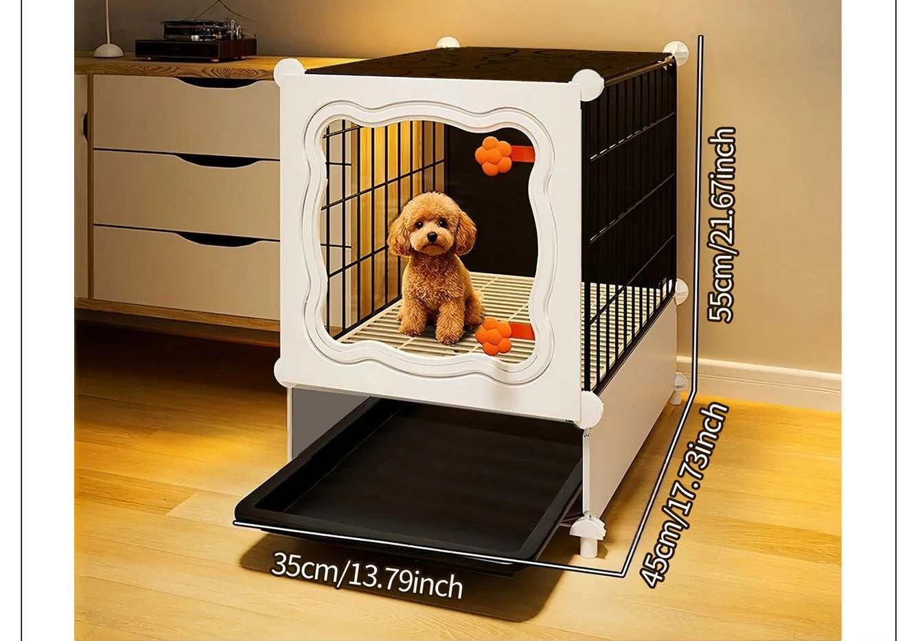 Pet Cage with Pull-Out Tray