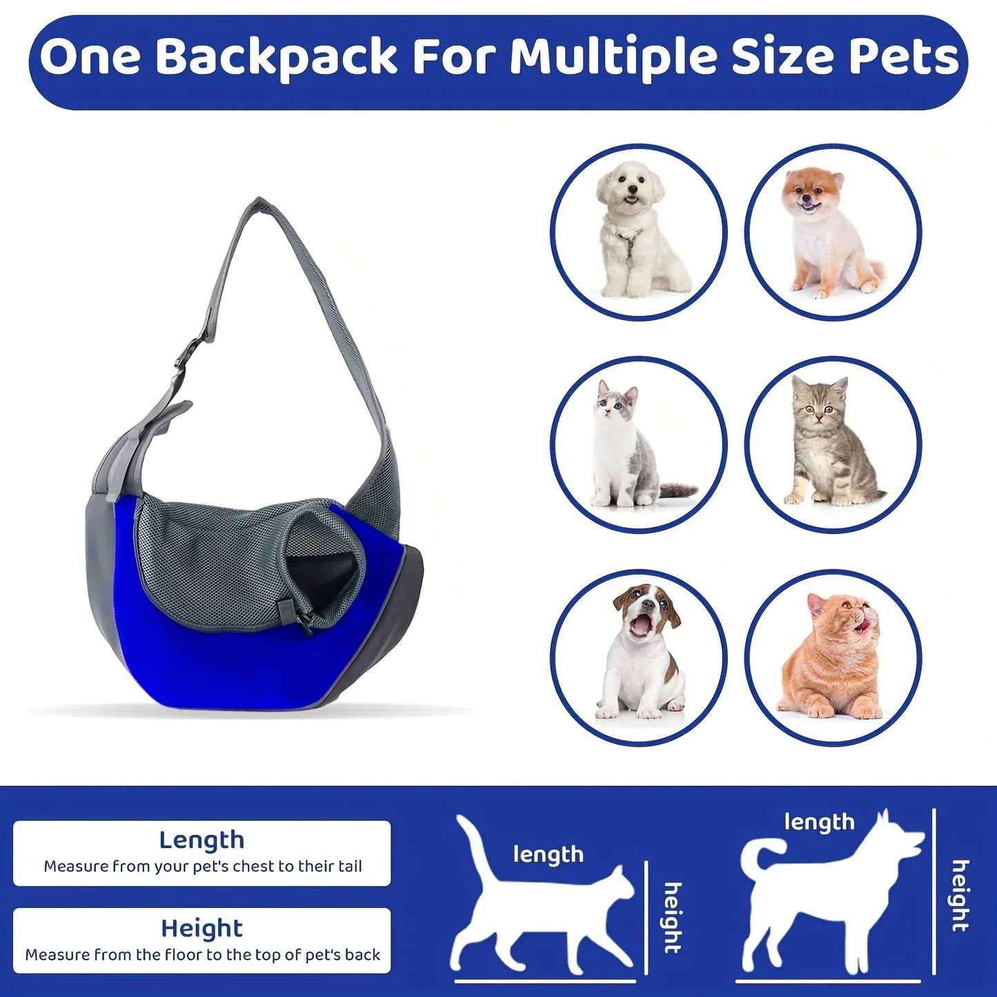 Pet Sling Carrier Crossbody Bag