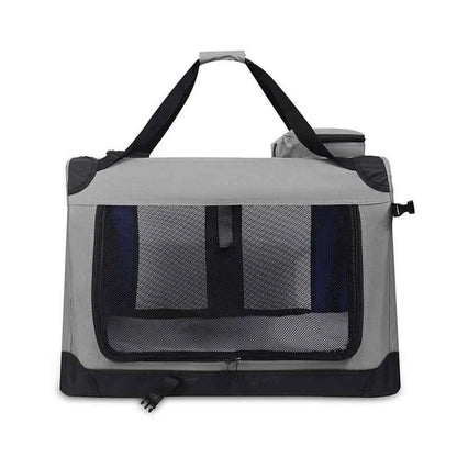 Soft Dog Crates Kennel for Pets 3 Door Soft Sided Folding Travel Pet Car Carrier with Straps and Mat for Dogs, Cats, Rabbits