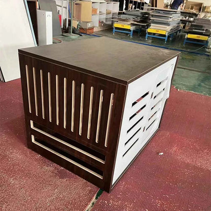 Heavy Duty Dog Crate Furniture Solid Wood Puppy Pet Cages Crates for Large Dogs Modern Indoor Wooden Dog Crate Kennel House