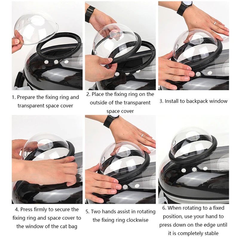 Portable Transport Pet Carrier Space Capsule Bags
