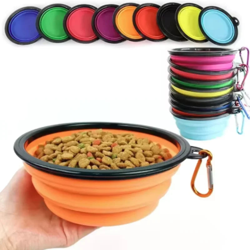Portable Silicone Food & Water Bowl for Pets