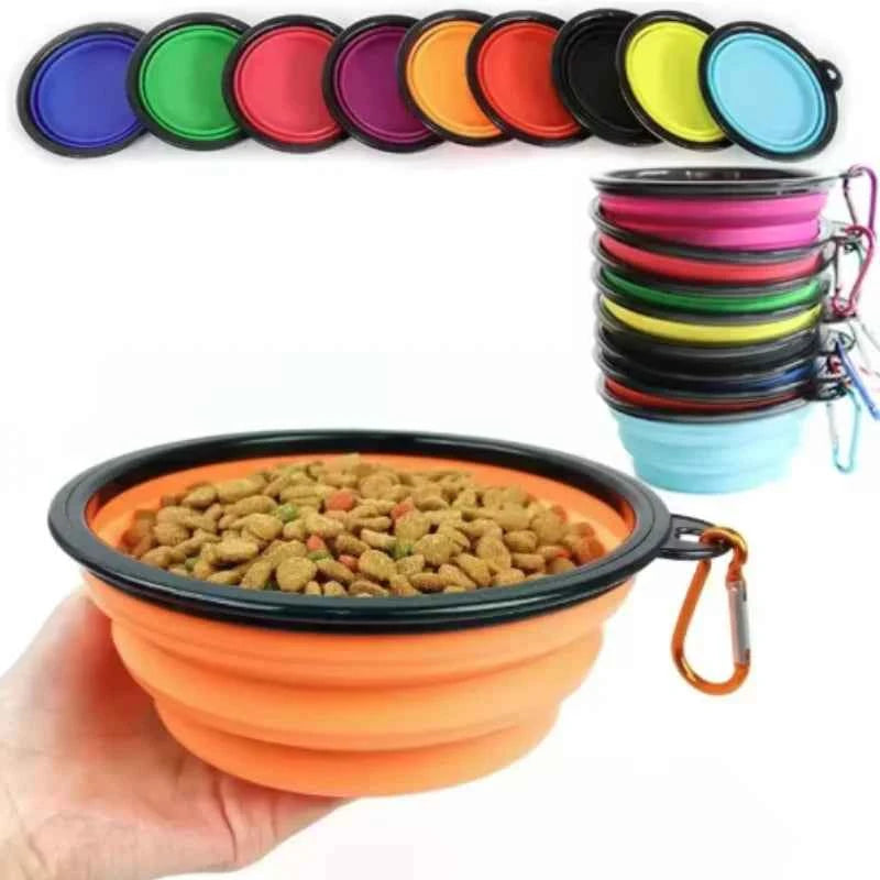 Portable Silicone Food & Water Bowl for Pets