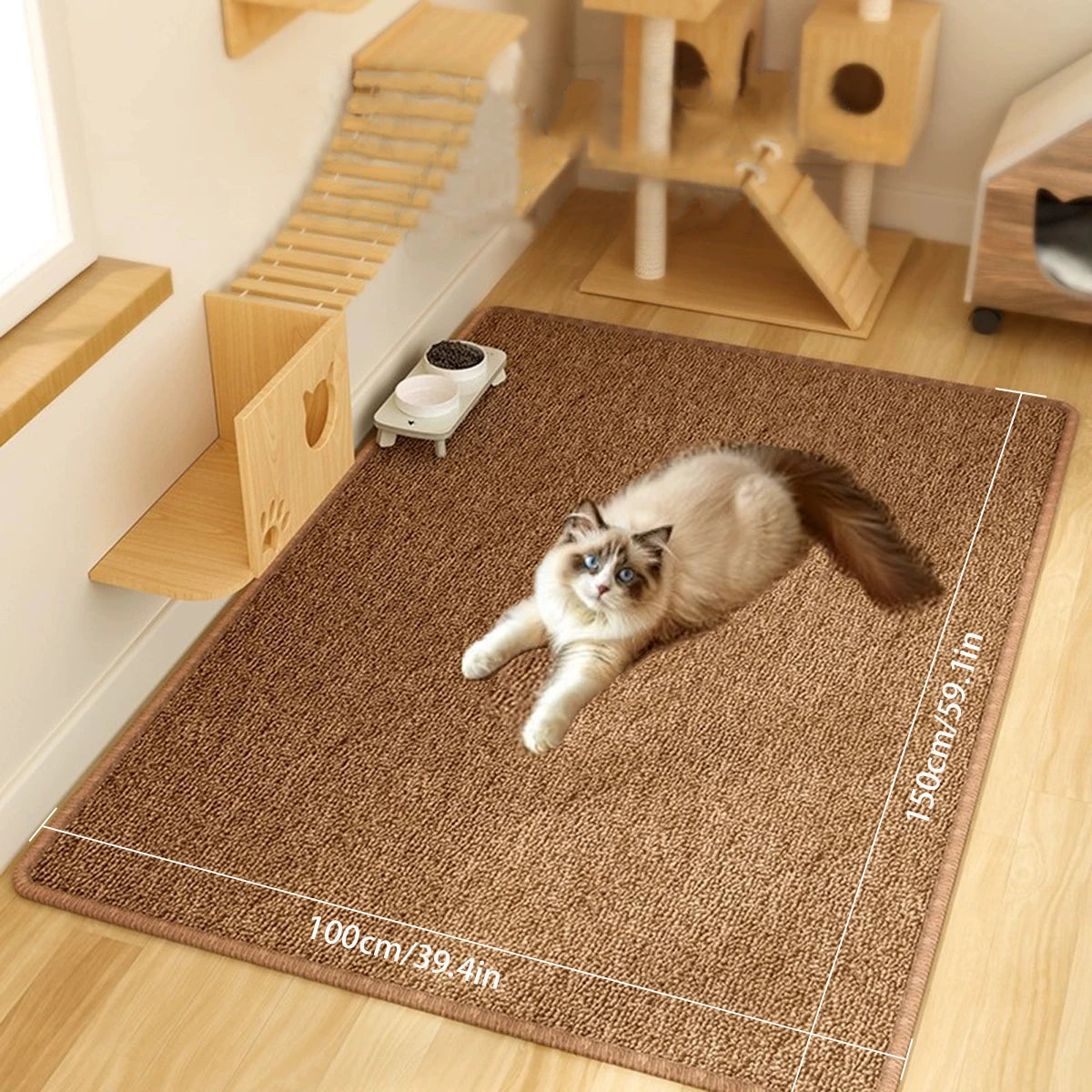 Large Cat Non-Slip Pet Scratching Bed Carpet Mat