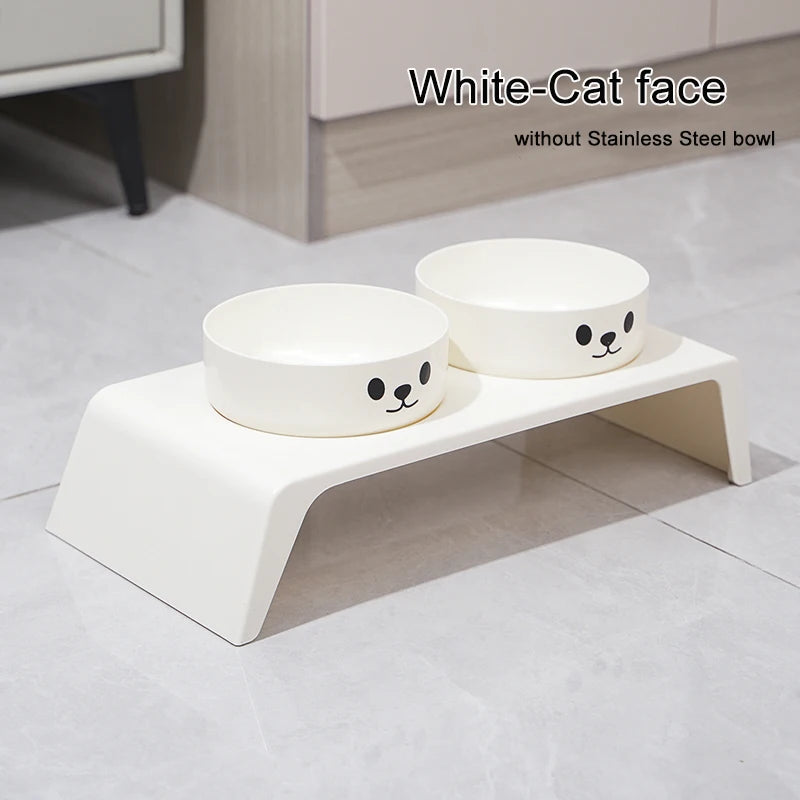 Raised Stand with Double Stainless Steel Bowls