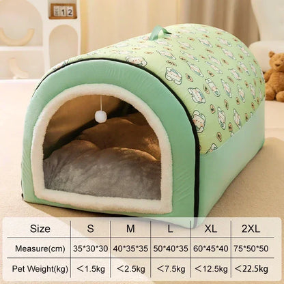 Winter Warm Detachable Pet Sleeping Bed House