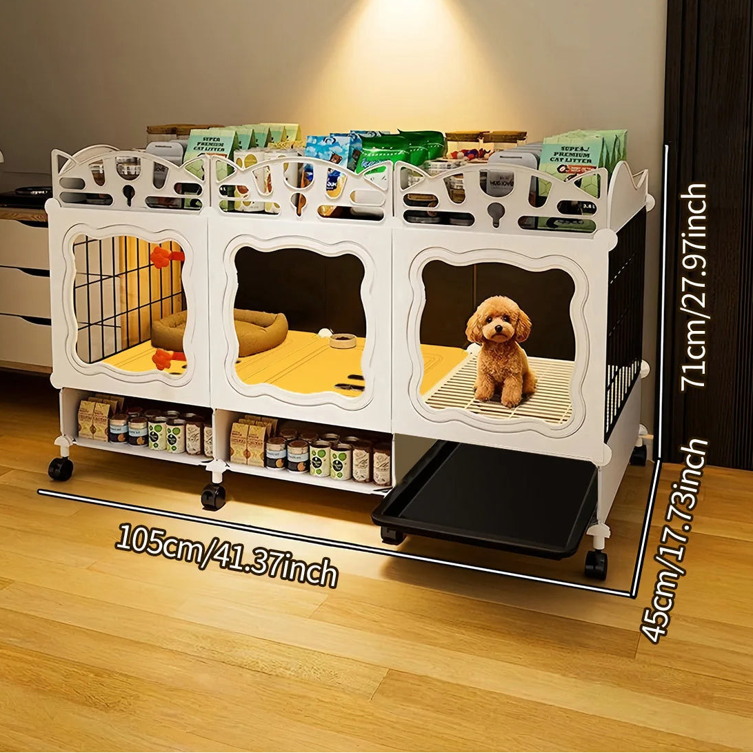 Pet Cage with Pull-Out Tray