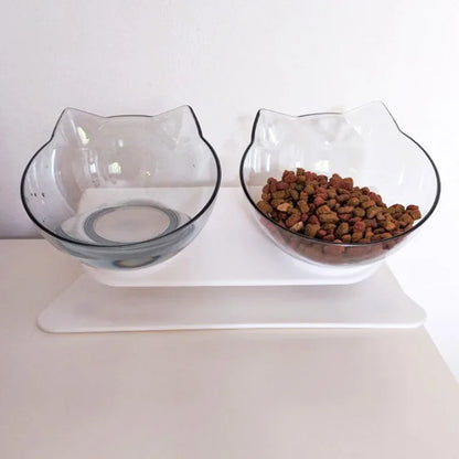Non-Slip Double Bowl With Stand