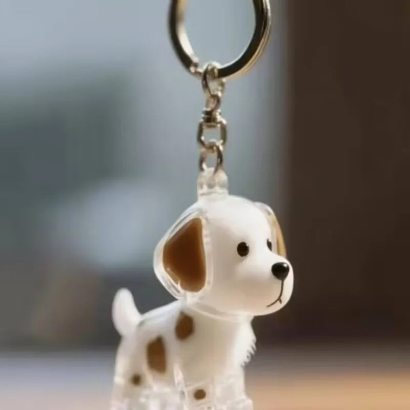 Cute Dog Hair Storage Capsule Keychain