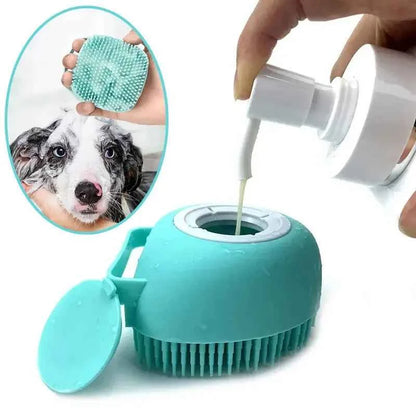 Silicone Dog Bath Massage Gloves Brush.