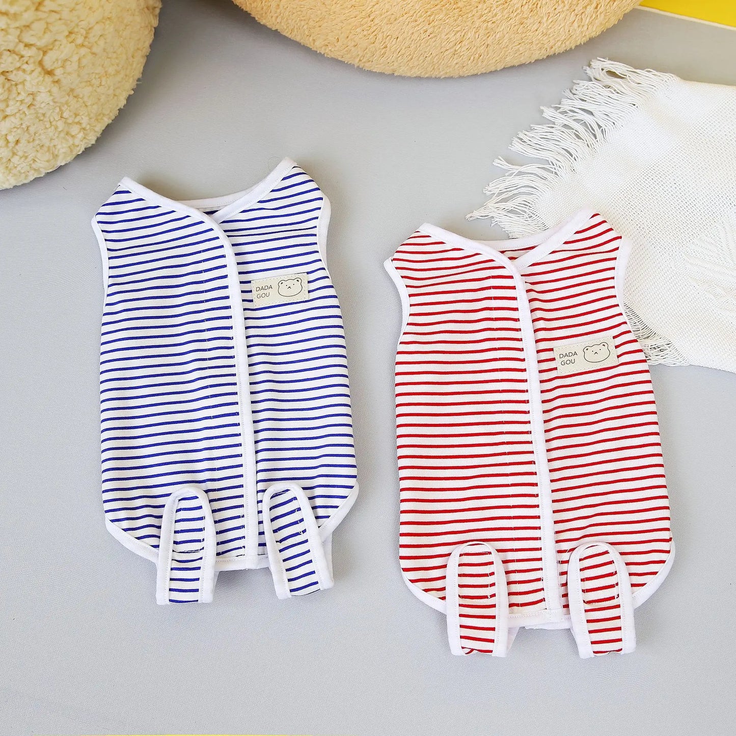 Striped Cat Sterilization Cat Suit