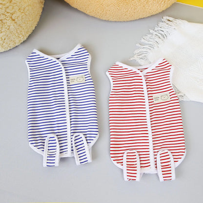 Striped Cat Sterilization Cat Suit