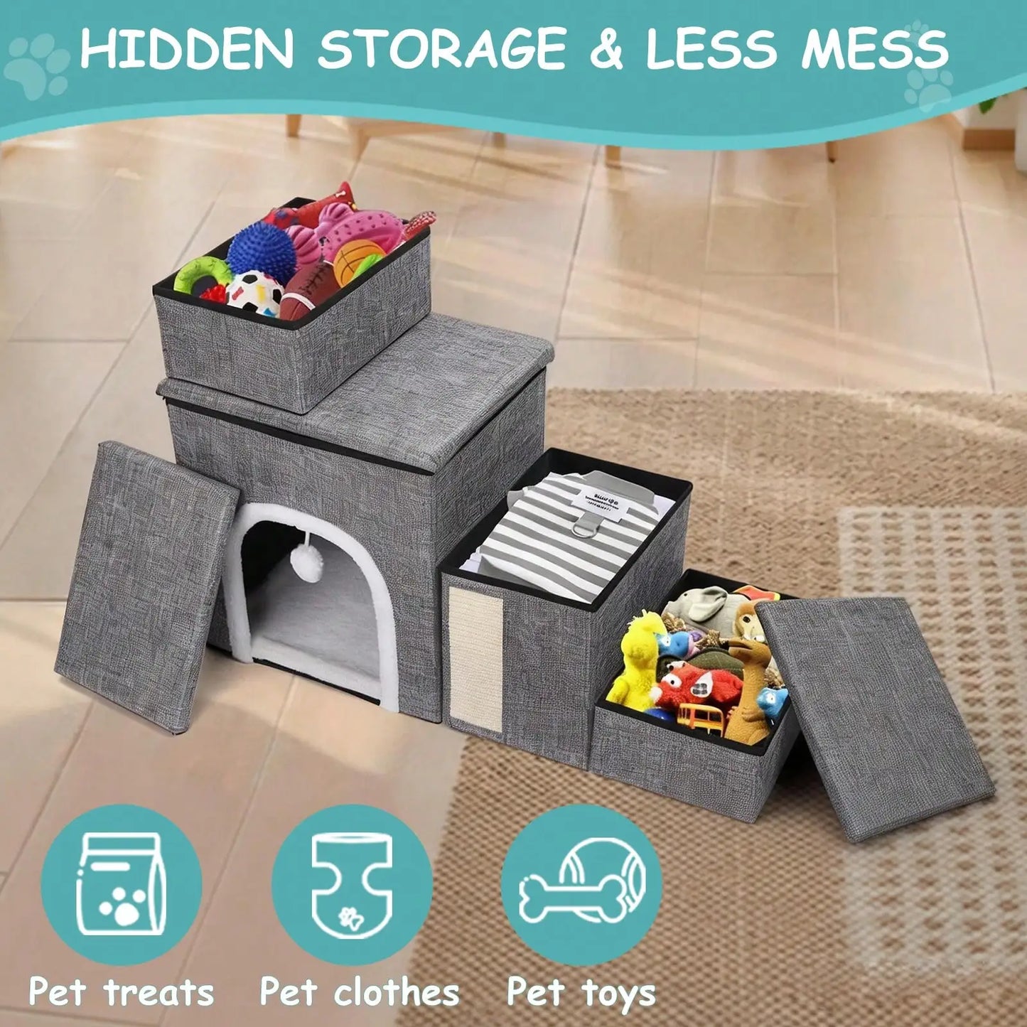 Stairs For Small Dogs With Storage And Condo