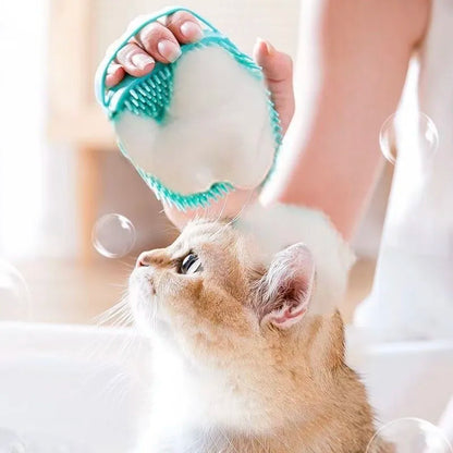 Silicone Dog Bath Massage Gloves Brush.