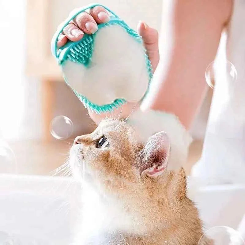 Silicone Dog Bath Massage Gloves Brush.