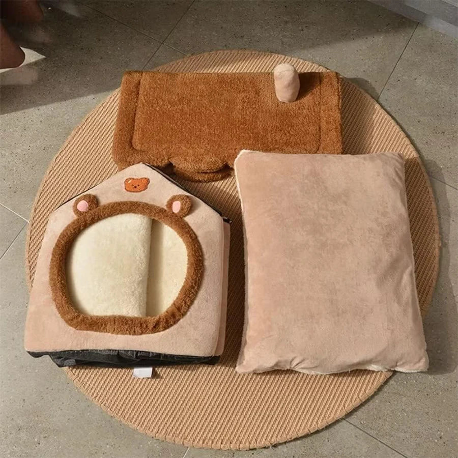Foldable Pet Cave Sofa Bed House