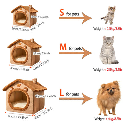 Foldable Pet Cave Sofa Bed House