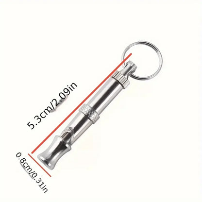 Adjustable Sound Pitch Dog Whistle With Keychain