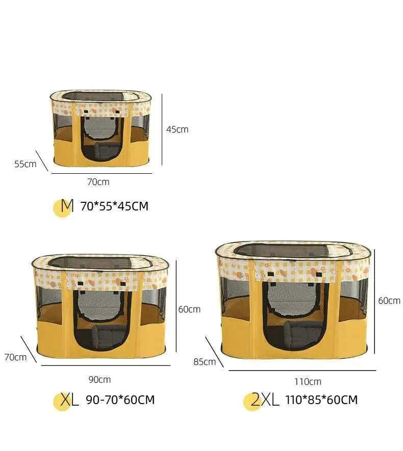Foldable Pet Playpen - Portable Cat Delivery Room Tent Indoor Outdoor Dog Kennel Crates Pet Birthing Center Essential Supplies