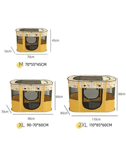 Foldable Pet Playpen - Portable Cat Delivery Room Tent Indoor Outdoor Dog Kennel Crates Pet Birthing Center Essential Supplies