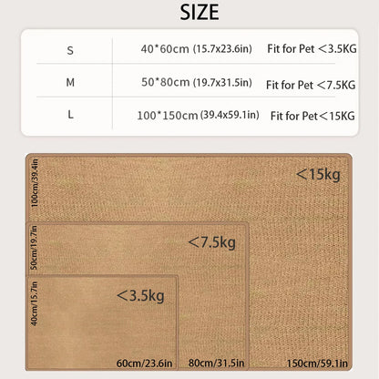 Large Cat Non-Slip Pet Scratching Bed Carpet Mat