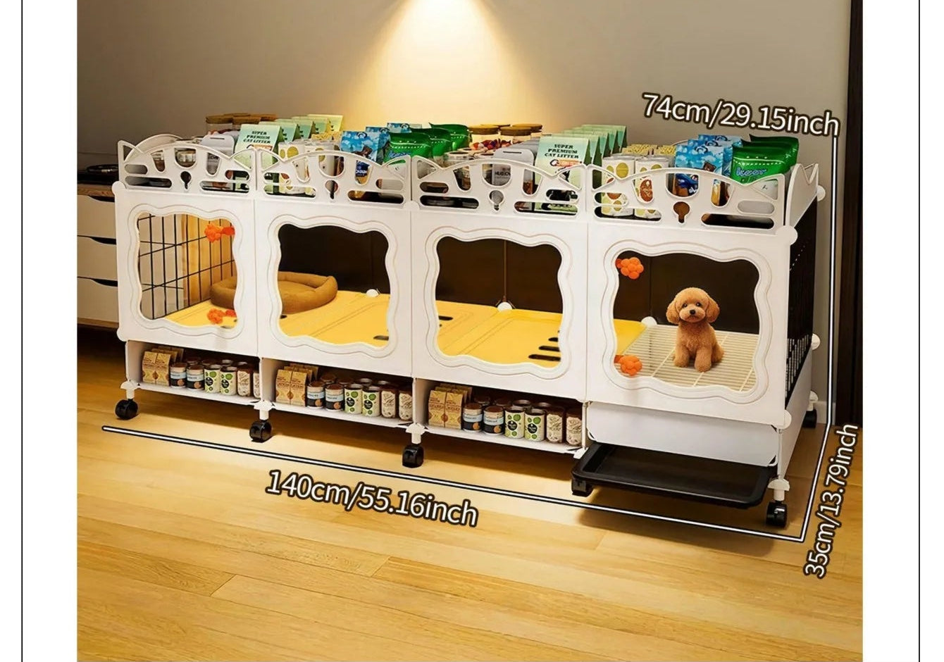 Pet Cage with Pull-Out Tray