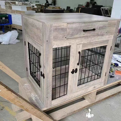 Customizable Wooden Pet Carrier Furniture Furniture Style Dog Crate End Table Hidden Box Furniture