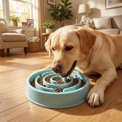 Non-Slip Slow Feeder Dog Bowl