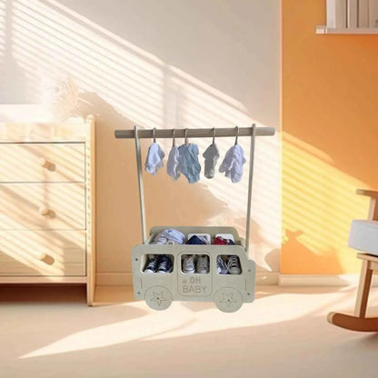 Pet Clothes Rack Multifunctional Wooden Simple Baby Shower Basket Pet Hanger Dog Wardrobe for Living Room Shoes Entryway Hats