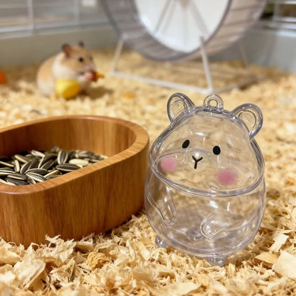 Hamster Fur Storage Keychain Cute Pet Shaped