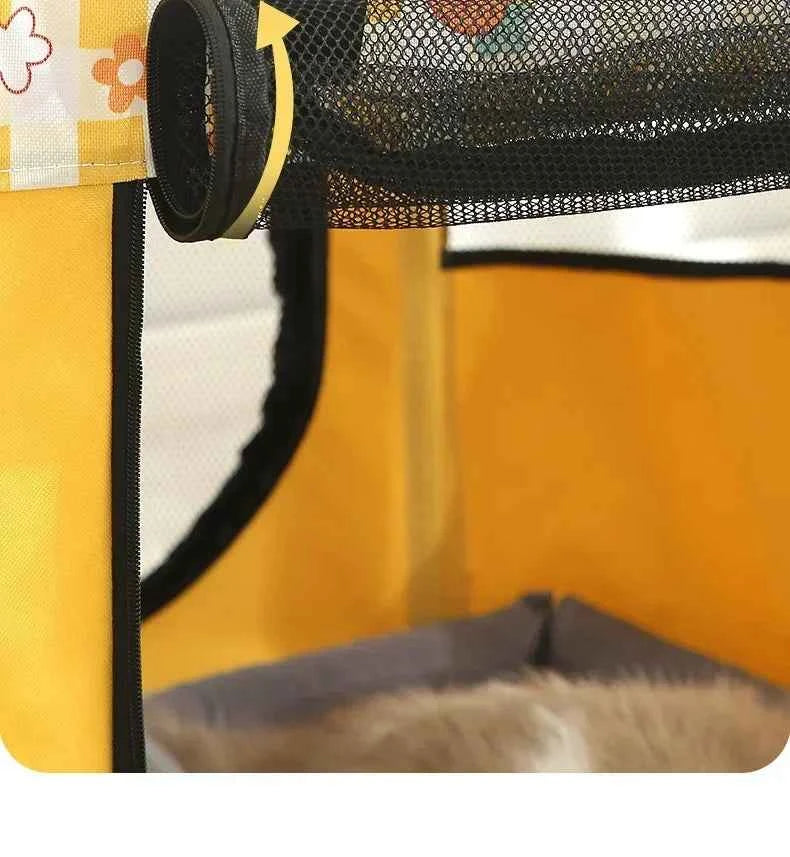 Foldable Pet Playpen - Portable Cat Delivery Room Tent Indoor Outdoor Dog Kennel Crates Pet Birthing Center Essential Supplies