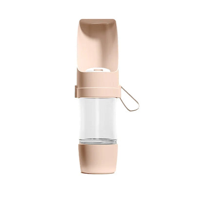 Foldable 2-in-1 Pet Outdoor Drinking Food Feeder Bottle
