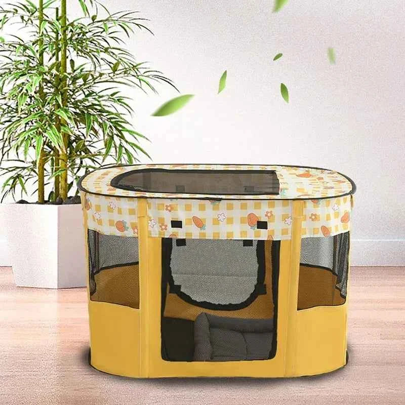 Foldable Pet Playpen - Portable Cat Delivery Room Tent Indoor Outdoor Dog Kennel Crates Pet Birthing Center Essential Supplies