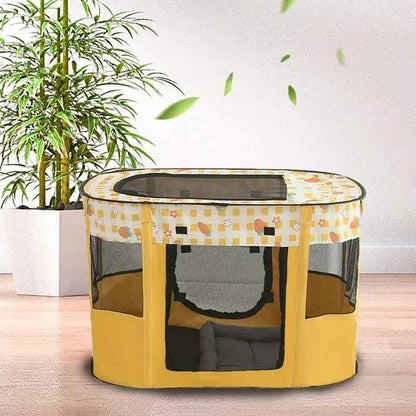 Foldable Pet Playpen - Portable Cat Delivery Room Tent Indoor Outdoor Dog Kennel Crates Pet Birthing Center Essential Supplies