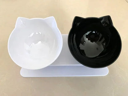Non-Slip Double Bowl With Stand