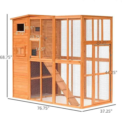 Hot Sale Pet Cage Cat House Cages Wooden Large Cheap Animal Outdoor Solid Wood Pet Villa Houses Furniture