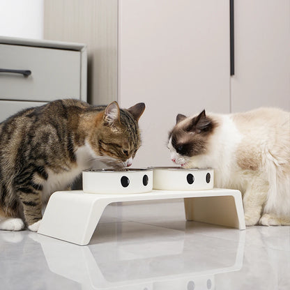 Raised Stand with Double Stainless Steel Bowls