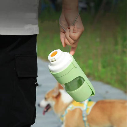 2-in-1 Food & Water Travel Feeder