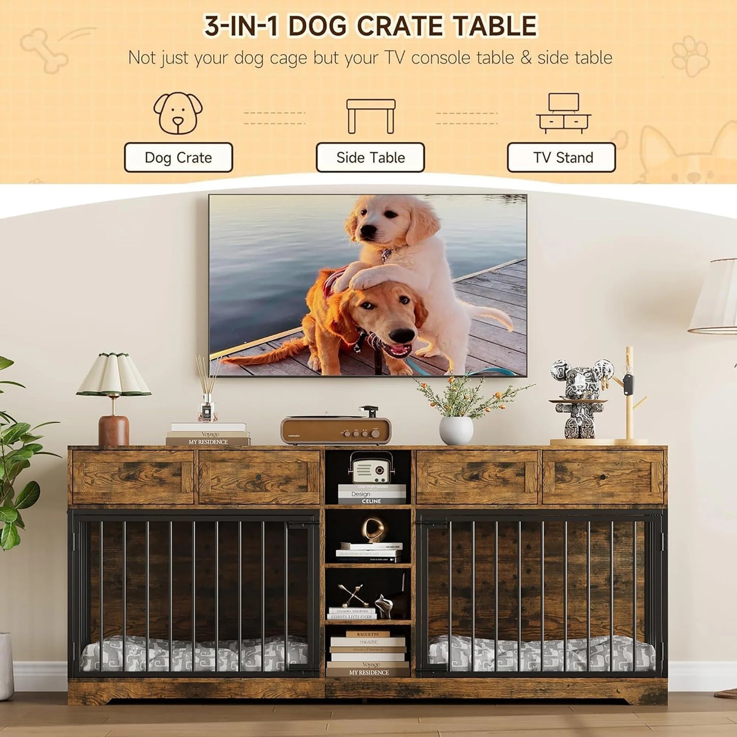Large Double Dog Crate