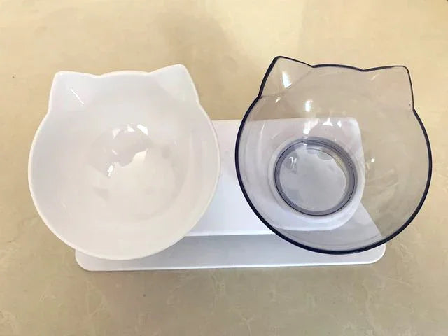 Non-Slip Double Bowl With Stand