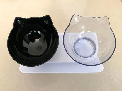 Non-Slip Double Bowl With Stand