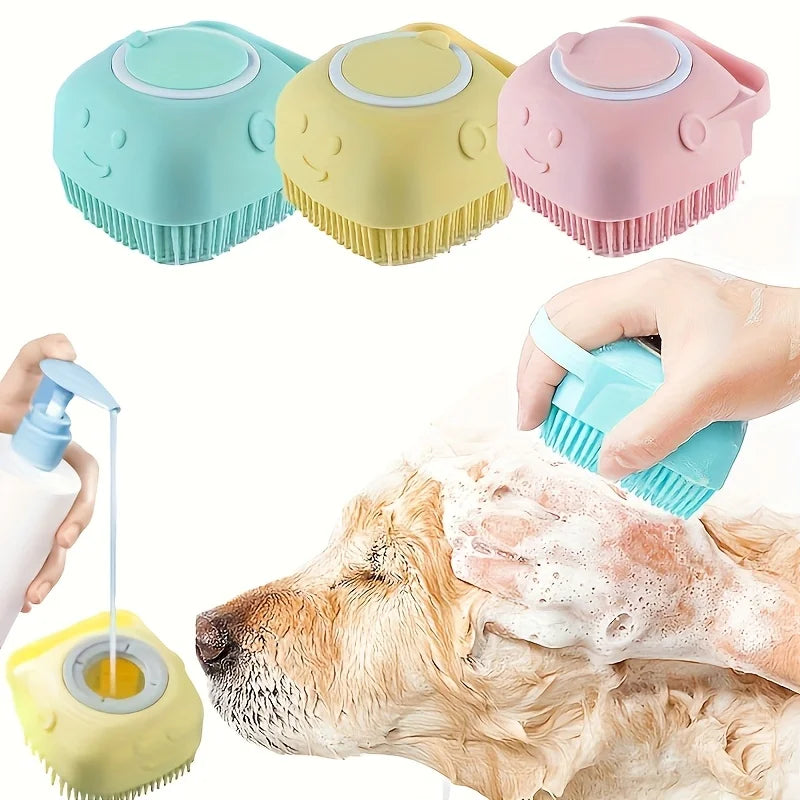 Silicone Dog Bath Massage Gloves Brush.