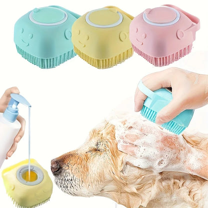 Silicone Dog Bath Massage Gloves Brush.