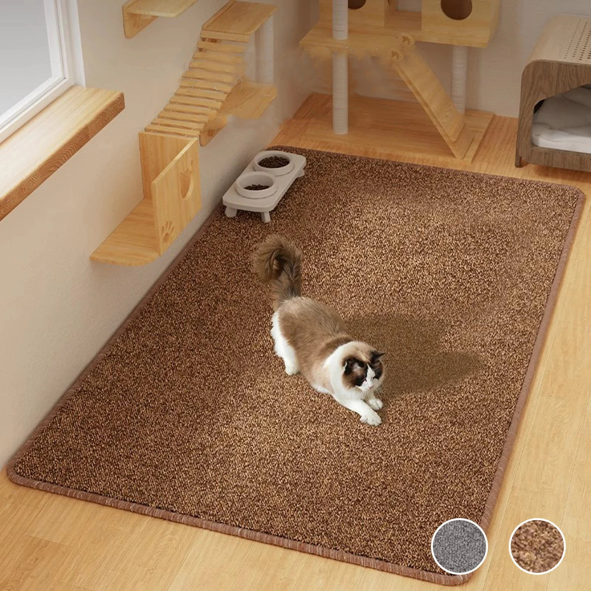 Large Cat Non-Slip Pet Scratching Bed Carpet Mat