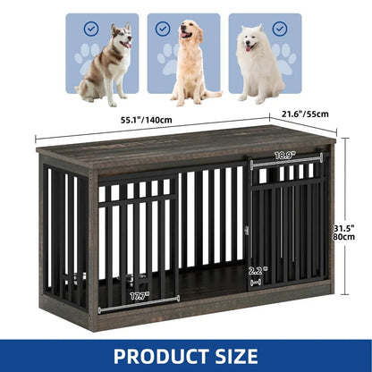 Heavy Metal Kennel with Sliding Door