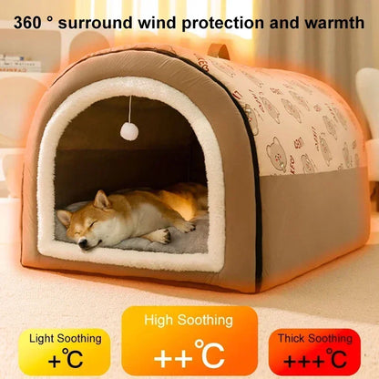Winter Warm Detachable Pet Sleeping Bed House